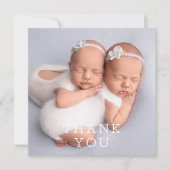 Baby Gift Hartelijk dank voor Twins Newborn Baby s Bedankkaart (Voorkant)