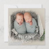Baby Gift Hartelijk dank voor Twins Newborn Baby s Bedankkaart (Voorkant)
