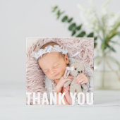 Baby Gift Modern Dank je Newborn Baby shower Bedankkaart (Staand voorkant)