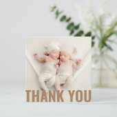 Baby Gift Modern Dank je Newborn Baby shower Bedankkaart (Staand voorkant)