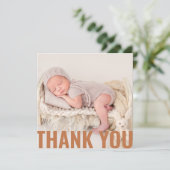 Baby Gift Modern Dank je Newborn Baby shower Bedankkaart (Staand voorkant)