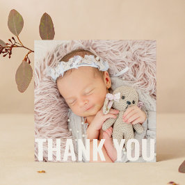 Baby Gift Modern Dank je Newborn Baby shower Bedankkaart