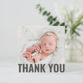 Baby Gift Modern Dank je Newborn Baby shower Bedankkaart (Staand voorkant)