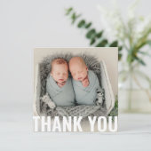 Baby Gift Twins Bedankt voor je pasgeboren Baby sh (Staand voorkant)