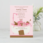 Baby Gifts Tub Girl Baby shower Kaart (Staand voorkant)