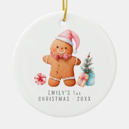 Baby Gingerbread | Eerste Kerstmis voor baby's Keramisch Ornament