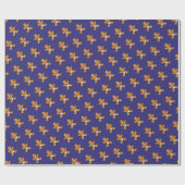 Baby Gingerbread Sweet XmaS op Navy Blue Cadeaupapier (Vlak)