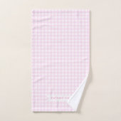 Baby Gingham Pastel Pink Bad Handdoek (Handdoek)