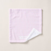Baby Gingham Pastel Pink Bad Handdoek (Wasdoekje)