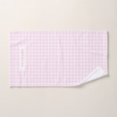 Baby Gingham Pastel Pink Bad Handdoek (Handdoek)