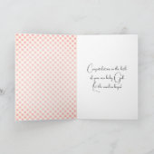 Baby Gingham Teddy Bear op een stoel Kaart (Binnen)