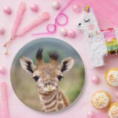 Baby giraffe afbeelding, Kenia, Afrika | 9" Papieren Bordje (Feest)
