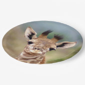 Baby giraffe afbeelding, Kenia, Afrika | 9" Papieren Bordje (Gekanteld)