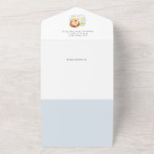 Baby Giraffe Baby Shower All-in-One Uitnodiging (Buitenkant)