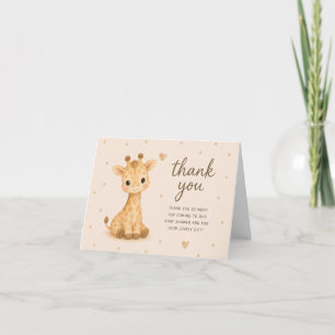 Baby Giraffe Baby Shower Bedankkaart