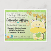 Baby Giraffe Baby shower briefkaart uitnodiging (Voorkant)