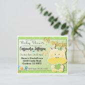 Baby Giraffe Baby shower briefkaart uitnodiging (Staand voorkant)