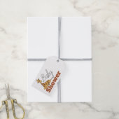 Baby Giraffe, Baby shower Cadeaulabel (Met Touw)