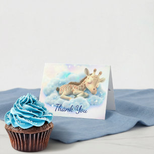 Baby Giraffe Baby shower Dank u Bedankkaart