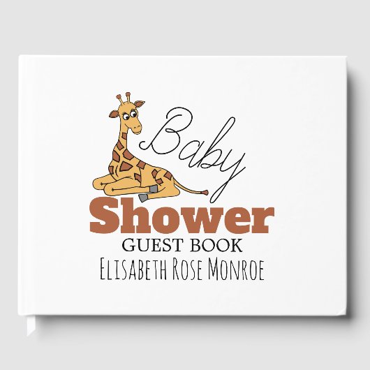Baby Giraffe, Baby shower Gastenboek (Voorkant)