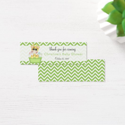 Baby Giraffe Baby shower - Hartelijk dank Mini Visitekaartjes (Bureau)