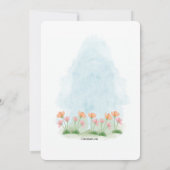 Baby Giraffe Baby shower Kaart (Achterkant)