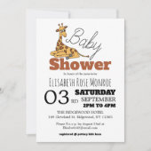 Baby Giraffe, Baby shower Kaart (Voorkant)