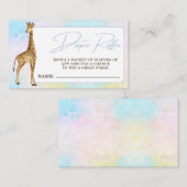 Baby Giraffe Baby Shower Luier Raffle Informatiekaartje (Voorkant / Achterkant)