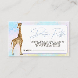 Baby Giraffe Baby Shower Luier Raffle Informatiekaartje