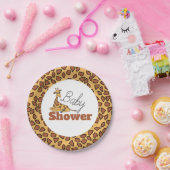 Baby Giraffe, Baby shower Papieren Bordje (Feest)
