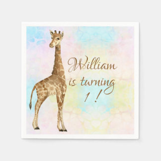 Baby Giraffe Baby Shower Schattig Servet
