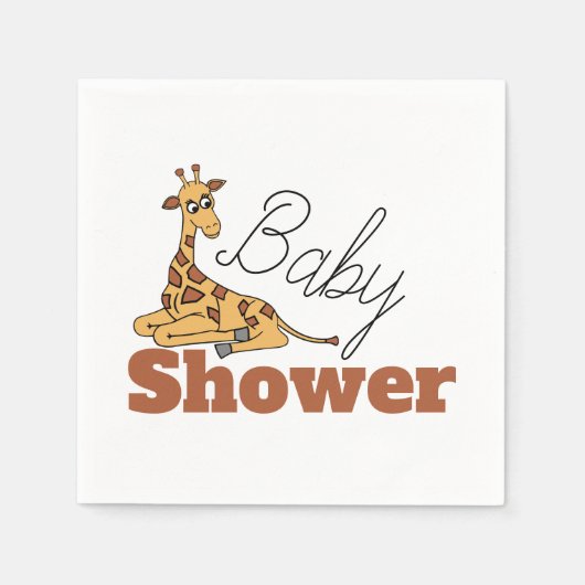 Baby Giraffe, Baby shower Servet (Voorkant)