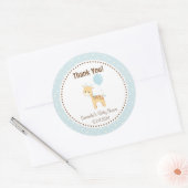 Baby Giraffe Baby shower Sticker Blauw (Envelop)