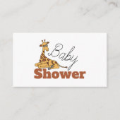 Baby Giraffe, Baby shower Ticket Uitnodiging Informatiekaartje (Voorkant)