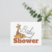 Baby Giraffe, Baby shower uitnodiging (Staand voorkant)