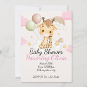 BABY GIRAFFE BABY SHOWER UITNODIGING (Voorkant)