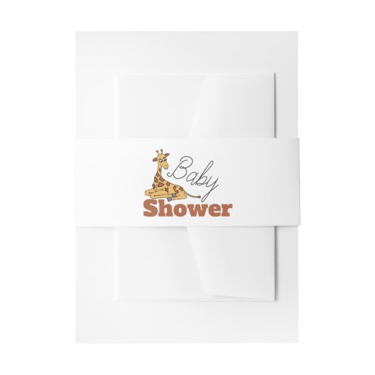 Baby Giraffe, Baby shower Uitnodigingen Wikkel (Voorkant Voorbeeld)