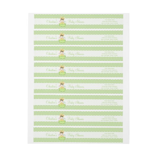 Baby Giraffe bij Bath Time Baby shower (Vel)