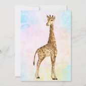 Baby Giraffe Blauw Baby shower Hartelijk dank Kaart (Achterkant)