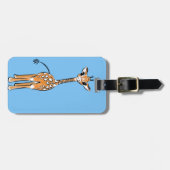 Baby Giraffe - blauw Bagagelabel (Voorkant horizontaal)