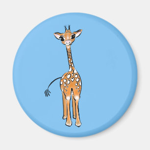 Baby Giraffe - blauw Magneet