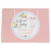 Baby Giraffe Bloemenkalf Welkom Baby Custom Groot Cadeauzakje (Voorkant)
