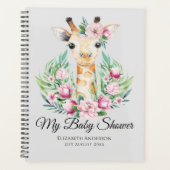 Baby Giraffe Boho Bloemen Moeder Wordt Planner (Voorkant)