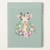 Baby Giraffe Boho Flowers Moeder te zijn Planner (Achterkant)
