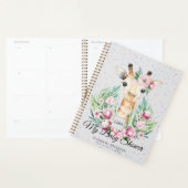 Baby Giraffe Boho Flowers Moeder te zijn Planner (Display)