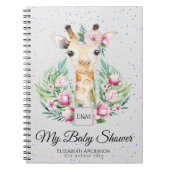 Baby Giraffe Boho Flowers Moeder te zijn Planner Notitieboek (Voorkant)