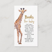 Baby Giraffe Book Request Baby shower Informatiekaartje (Voorkant)