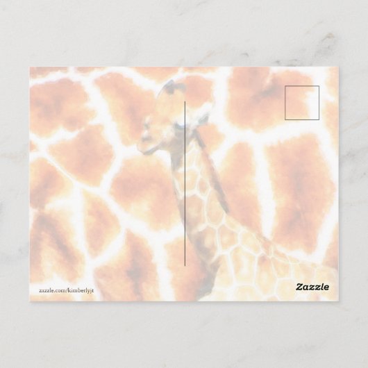 Baby Giraffe Briefkaart (Achterkant)