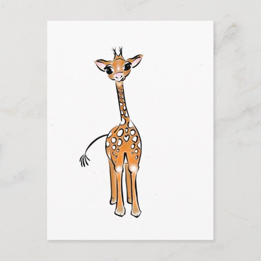 Baby Giraffe Briefkaart (Voorkant)