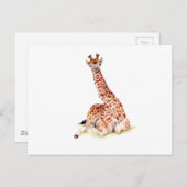 Baby Giraffe Briefkaart (Voorkant / Achterkant)